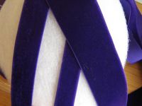 2,20 m Samtband - Nylvalour - 22 mm - purble