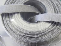 10,85 m Satinband - Double face -  elastisch - 10 mm silver