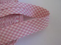 Schrägband Bw - 40/20 - vichy - blass ross