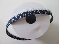 Schrägband Bw - 12 mm - bedruckt maritim