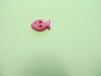 Vintage Knopf - Fisch - 16 mm - rosa