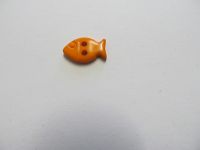 Vintage Knopf - Fisch - 16 mm - orange