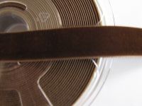2,20 m Samtband doppelseitig - 22 mm cuban brown