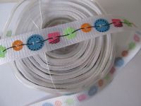 Knopfband - 15 mm - weiss