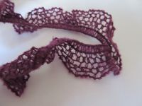 Strickrüsche - elastisch - 35 mm - oleandro