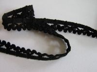 Borte - Litze - teil-elastisch - 12 mm - schwarz