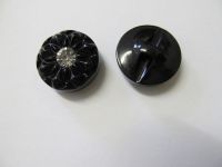 Vintage Modeknopf - 25 mm - schwarz