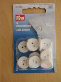 Linen buttons - 18 mm - weiss