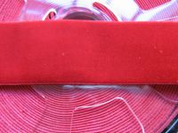 Samtband elastisch - 36 mm  - scarlet
