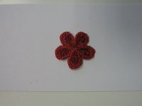 Applikation - kleine Blüten zweifarbig rot