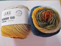 Merino 150 DEGRADE - 50 g - hellblau orange ziegel - noch max. 2 Stck