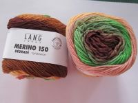 Merino 150 DEGRADE - 50 g - grün bordeaux lachs