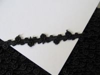 Guipur Spitze - 12 mm - schwarz