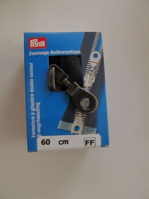 teilbar - Zweiwege altmessing - 60 cm - schwarz