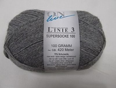 Online Linie 3 - Supersocke 100 - 4fach - 100g - hellgrau meliert