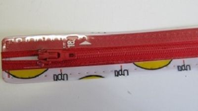 Reißverschluss - 18 cm - rot