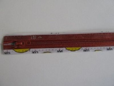 Reißverschluss - 18 cm - terra