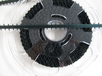 Satinband - Double Face - 9 mm - Picot - waldgrün