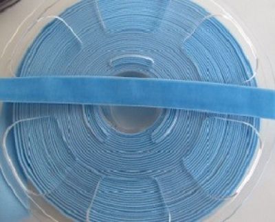 Samtband elastisch - 16 mm - faience