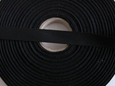 Köperband - Baumwolle - 15 mm - schwarz