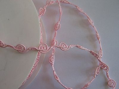 Posamentenborte zierlich 8 mm rosa