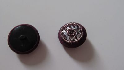 Perlenknopf - 18 mm - bordo