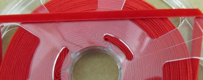 Samtband - stretch velvet - 6 mm - rouge