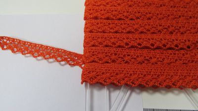 Klöppelspitze - 10 mm - rot