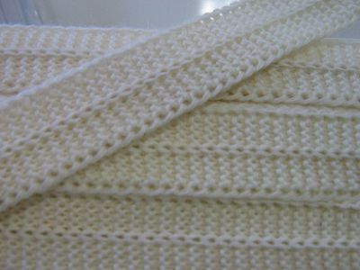 Einfaßband Strick 30/15 mm - ecru