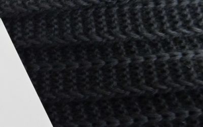 Einfaßband Strick 30/15 mm - schwarz