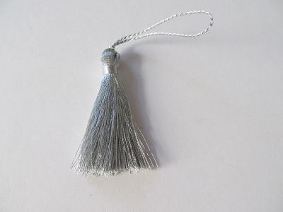 Quaste - 5 cm - silber