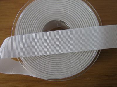 Ripsband - 25 mm - weiss