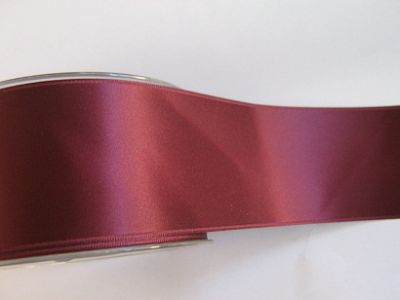 Satinband - Double Face - 50 mm bordeaux