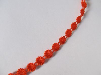 Applikation - Blumenranke - orange