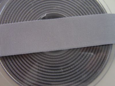 Ripsband - 25 mm - grey