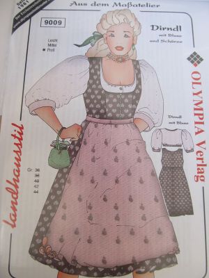Schnittmuster Dirndl mit Bluse, Schürze