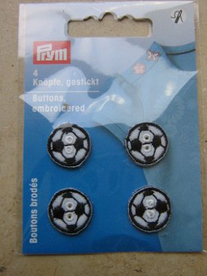 Knöpfe - gestickt - Fußball