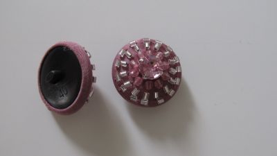 Perlenknopf - 18 mm - rosa
