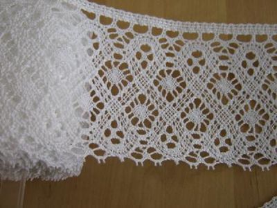 Klöppelspitze - 90 mm - weiss