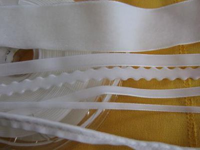 Samtband - 9 mm - weiss