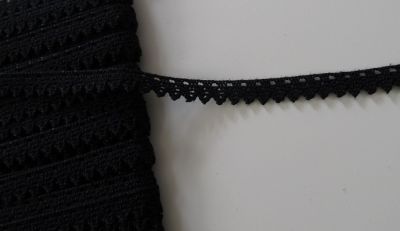 Klöppelspitze - 8 mm - schwarz