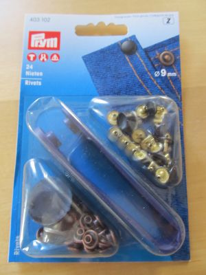 Nieten 9 mm altkupfer brüniert