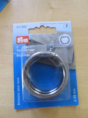 Taschenringe 35 mm altsilber