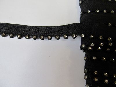 1,95 m Strassband 17 mm schwarz