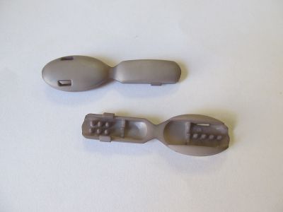 Kordelende - 25 mm - grau