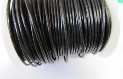 Lederrundbändchen - 2 mm - schwarz