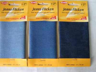 Aufbügel-Flicken - Jeans hellblau