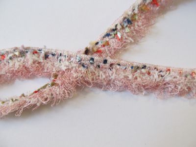Fransenborte - 25 mm - rosa
