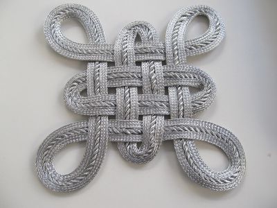 Posamentenbesatz 165 x 165 mm silber met.