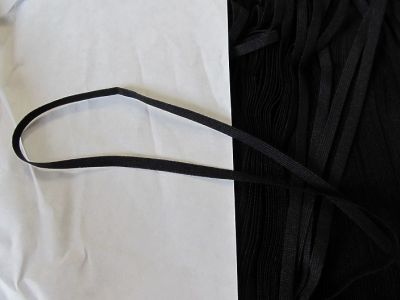 Elastikband - 6 mm - schwarz